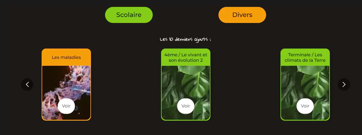 Capture d'écran du projet Eduquizz